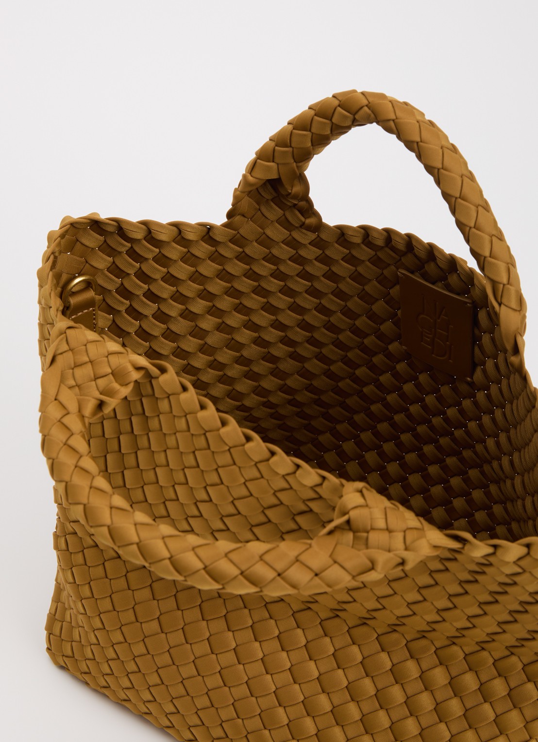 Naghedi St Barths Small shopper met uitneembaar etui - detail okergeel