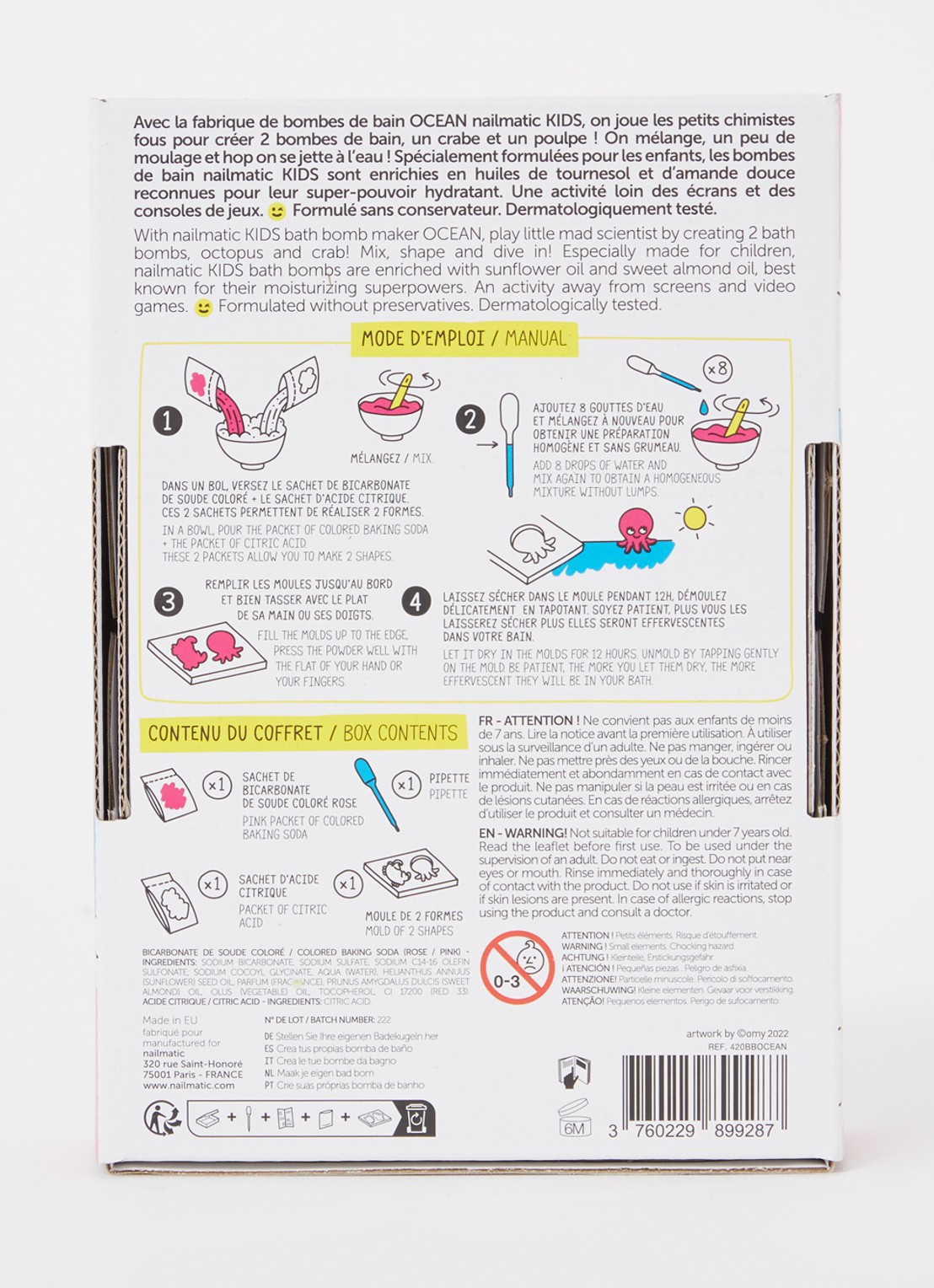 Nailmatic DIY badbruisbal knutselset - voorkant 2 roze