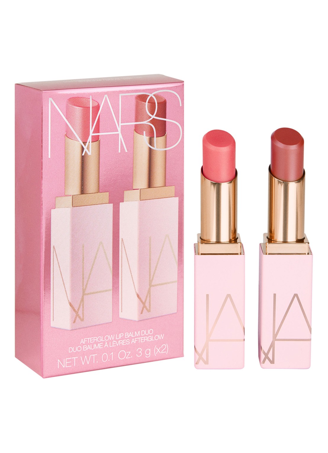 NARS Afterglow Lip Balm Duo - Limited Edition - voorkant 2 dolce vita - stargaze
