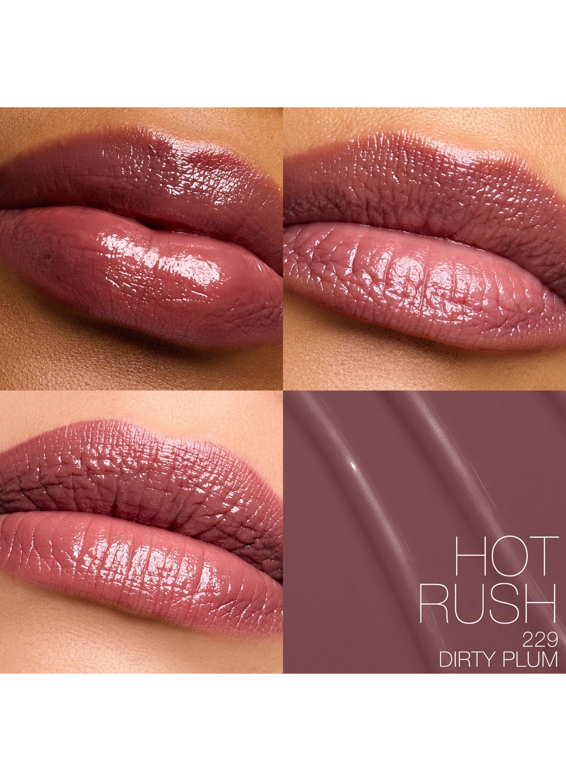 NARS Afterglow Sensual Shine Lipstick - achterkant 229 - hot rush