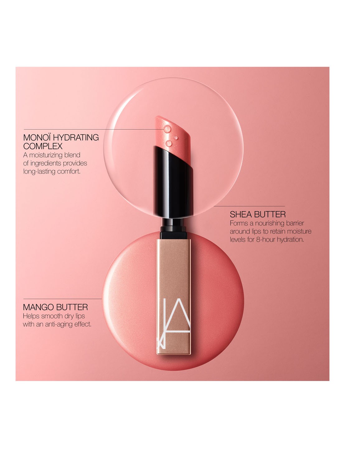 NARS Afterglow Sensual Shine Lipstick - detail 2 on edge - 209