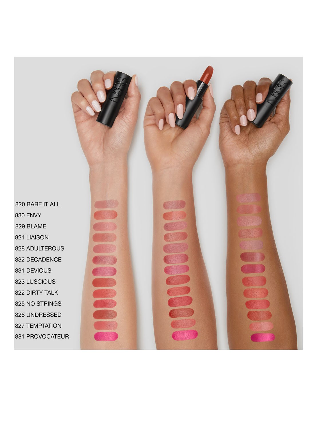 NARS Explicit Lipstick - detail 4 temptation - 827
