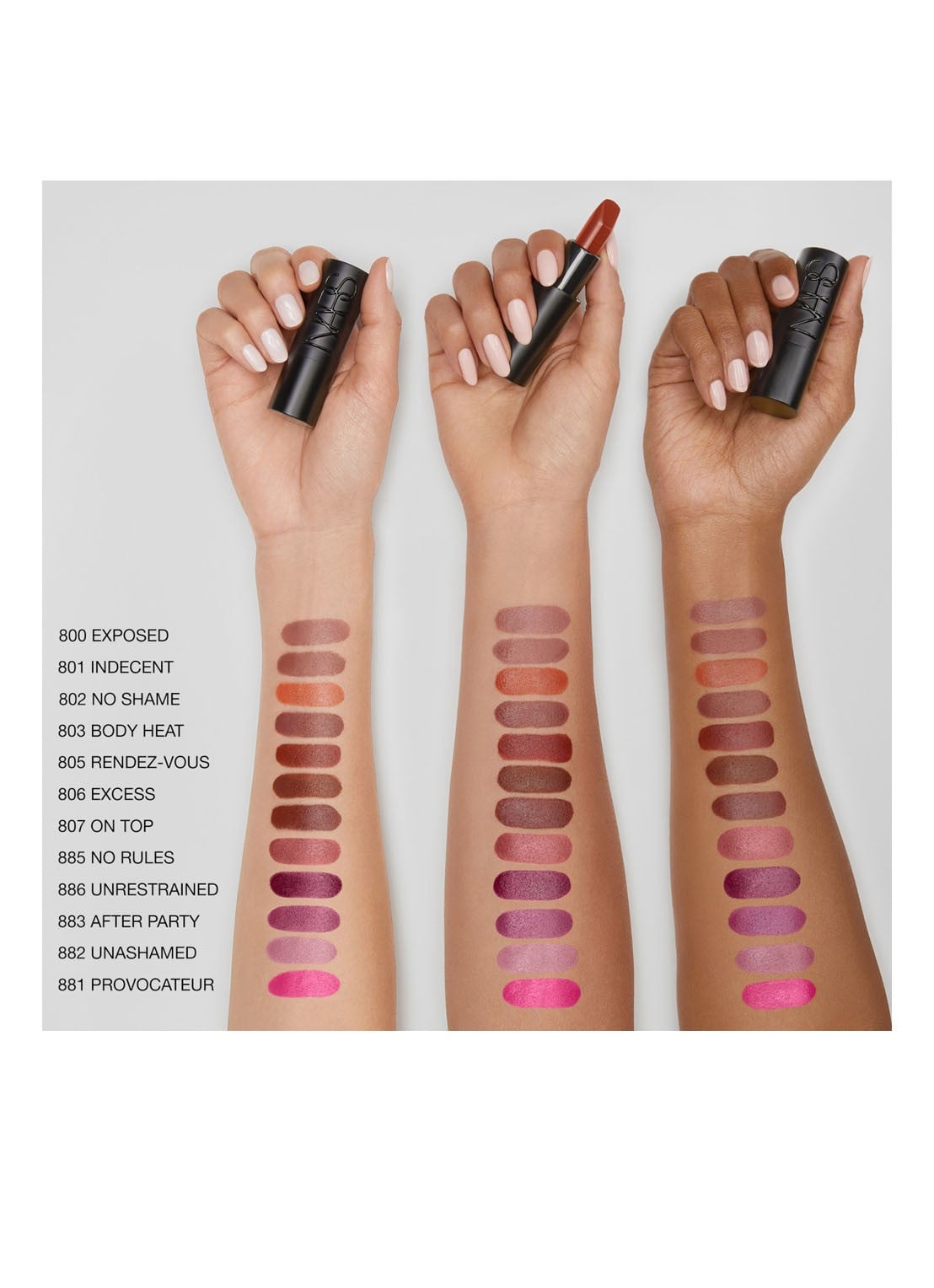 NARS Explicit Lipstick - detail 7 indecent - 801