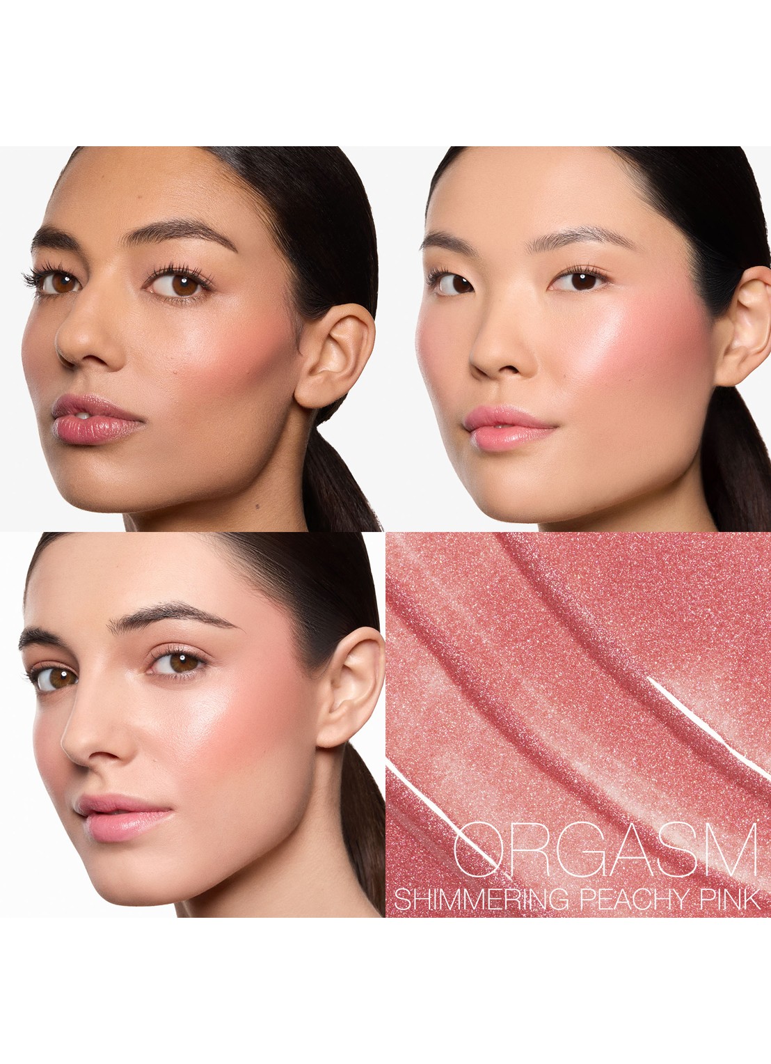 NARS Insatiable Liquid Blush - vloeibare blush - detail 2 orgasm