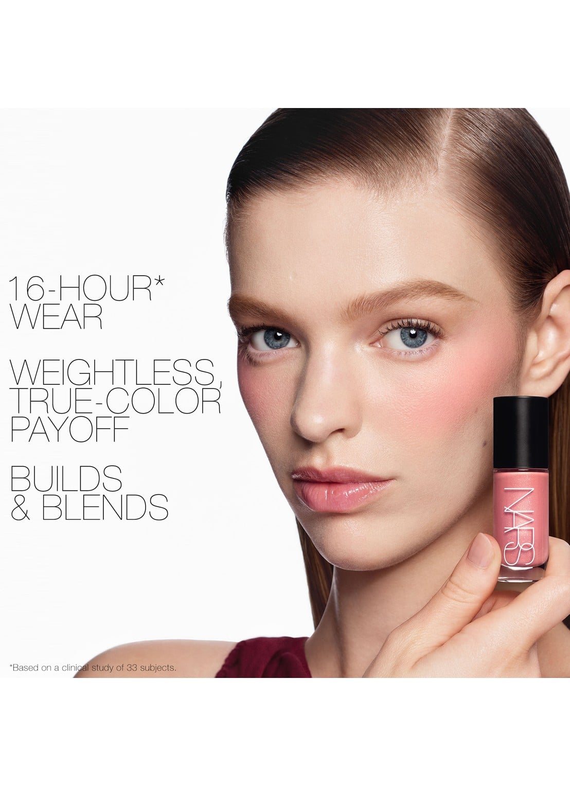 NARS Insatiable Liquid Blush - vloeibare blush - detail 4 fast ride