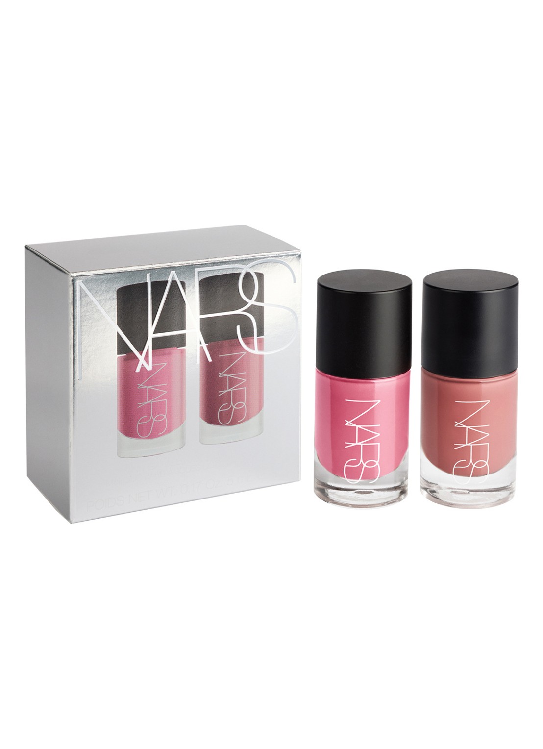 NARS Mini Insatiable Liquid Blush Duo - vloeibare blush - voorkant 4 fast ride / hooked