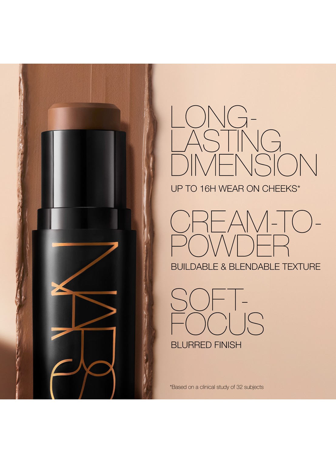 NARS  Nouveauté  The Multiple Sculpting Stick - bronzer stick - detail 7 taormina
