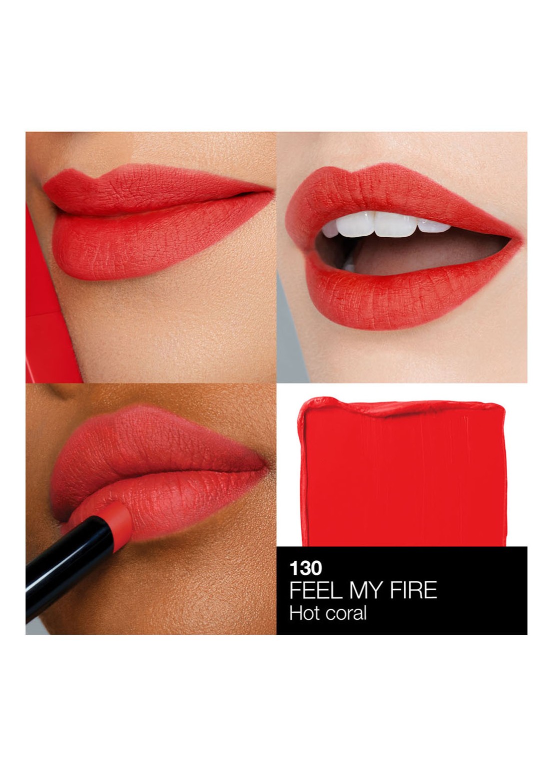 NARS Powermatte High-Intensity Lipstick  - detail 4 feel my fire - 130