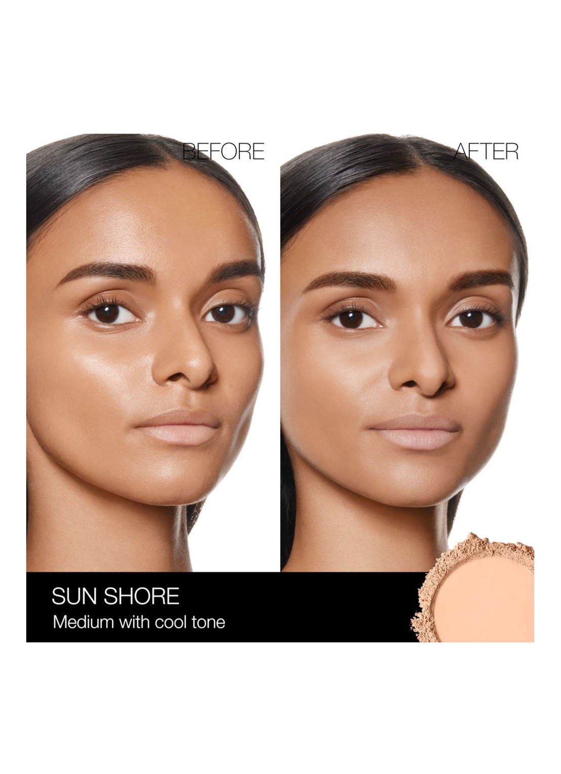 NARS Soft Matte Advanced Perfecting Powder - poeder - detail 5 sun shore