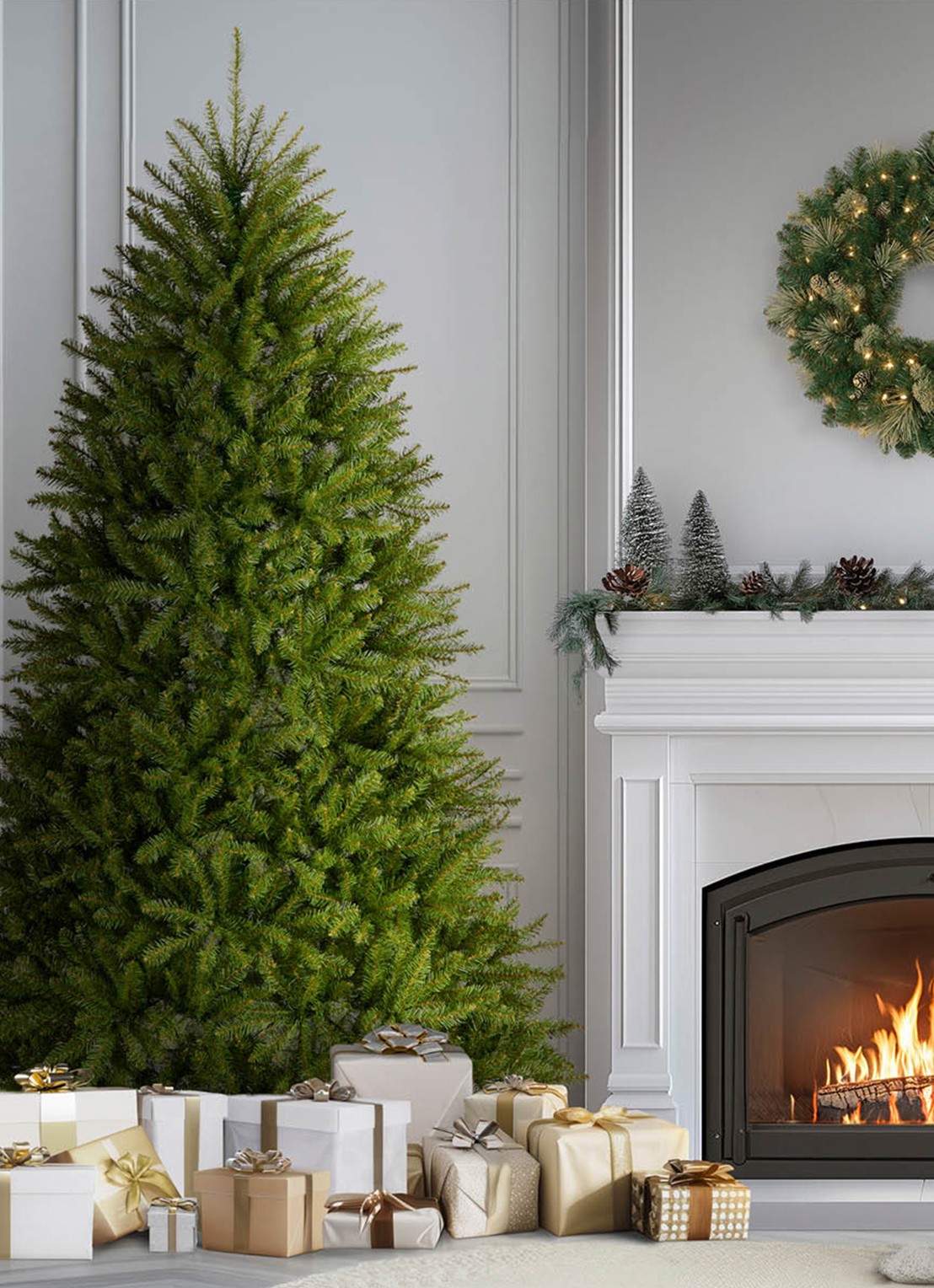 National Tree Company Dunhill Fir kunstkerstboom 213 cm - achterkant 3 groen