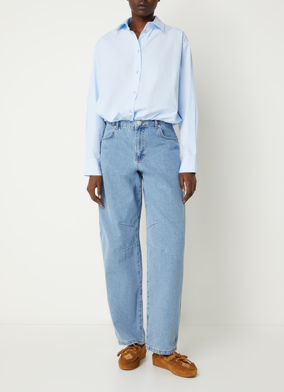 Neo Noir Alannah high waist balloon fit jeans met lichte wassing - voorkant 2 jeans