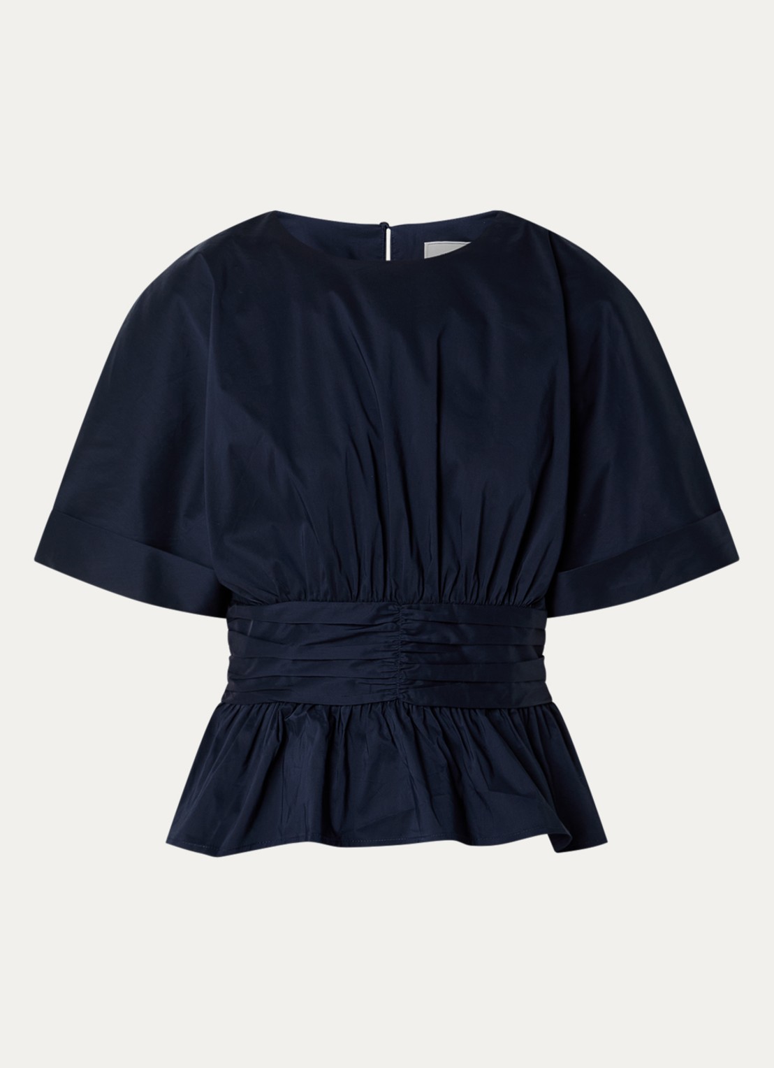 Neo Noir Annegret tops met peplum - voorkant 2 donkerblauw