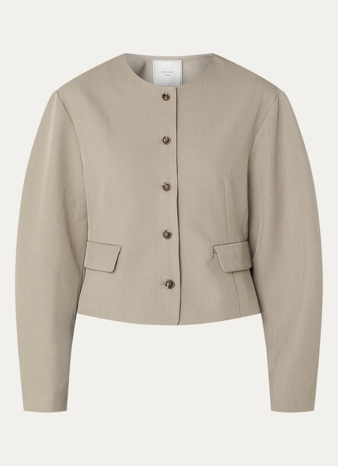 Neo Noir Aranti blazer met klepzakken - voorkant grijs