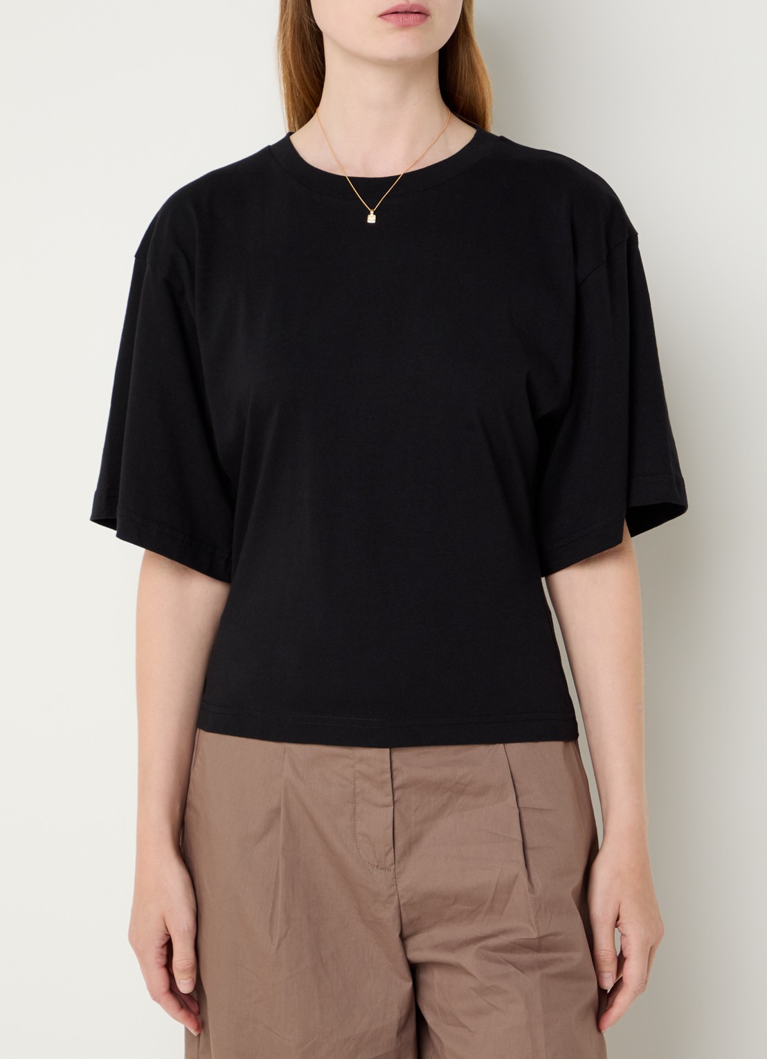 Neo Noir Asha T-shirt met ronde hals - detail 2 zwart