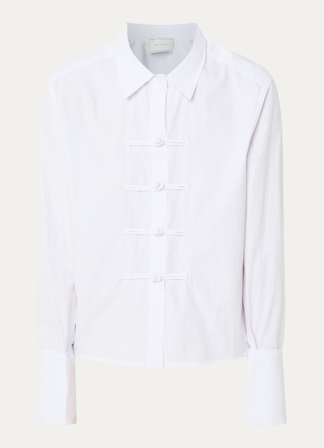 Neo Noir Blouse met kraag - voorkant wit