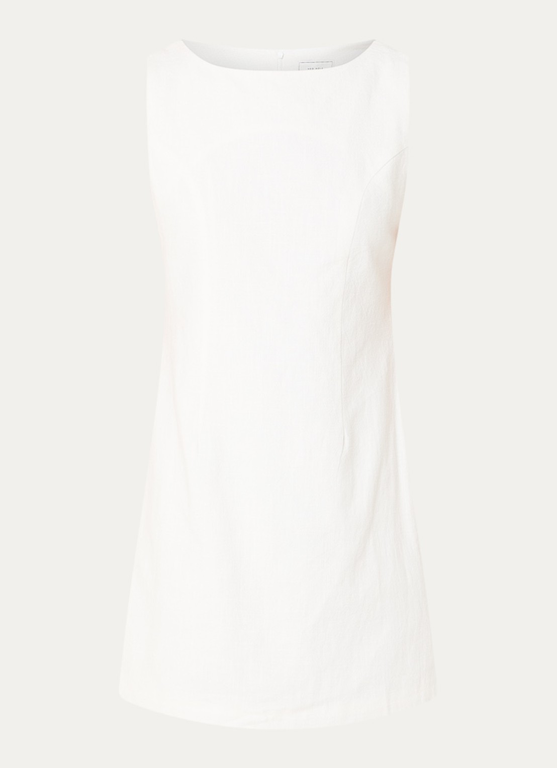Neo Noir Bruna mouwloze mini jurk met ronde hals - voorkant 2 creme