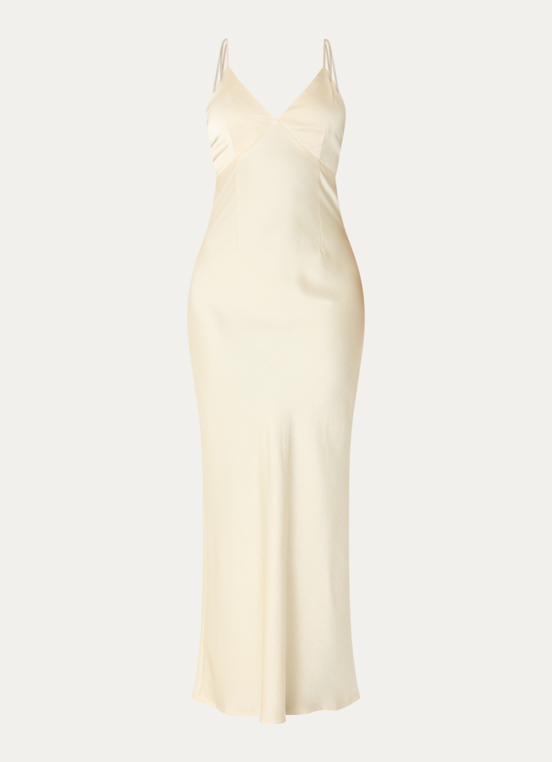 Neo Noir Colly maxi avondjurk met applicatie - voorkant lichtgeel