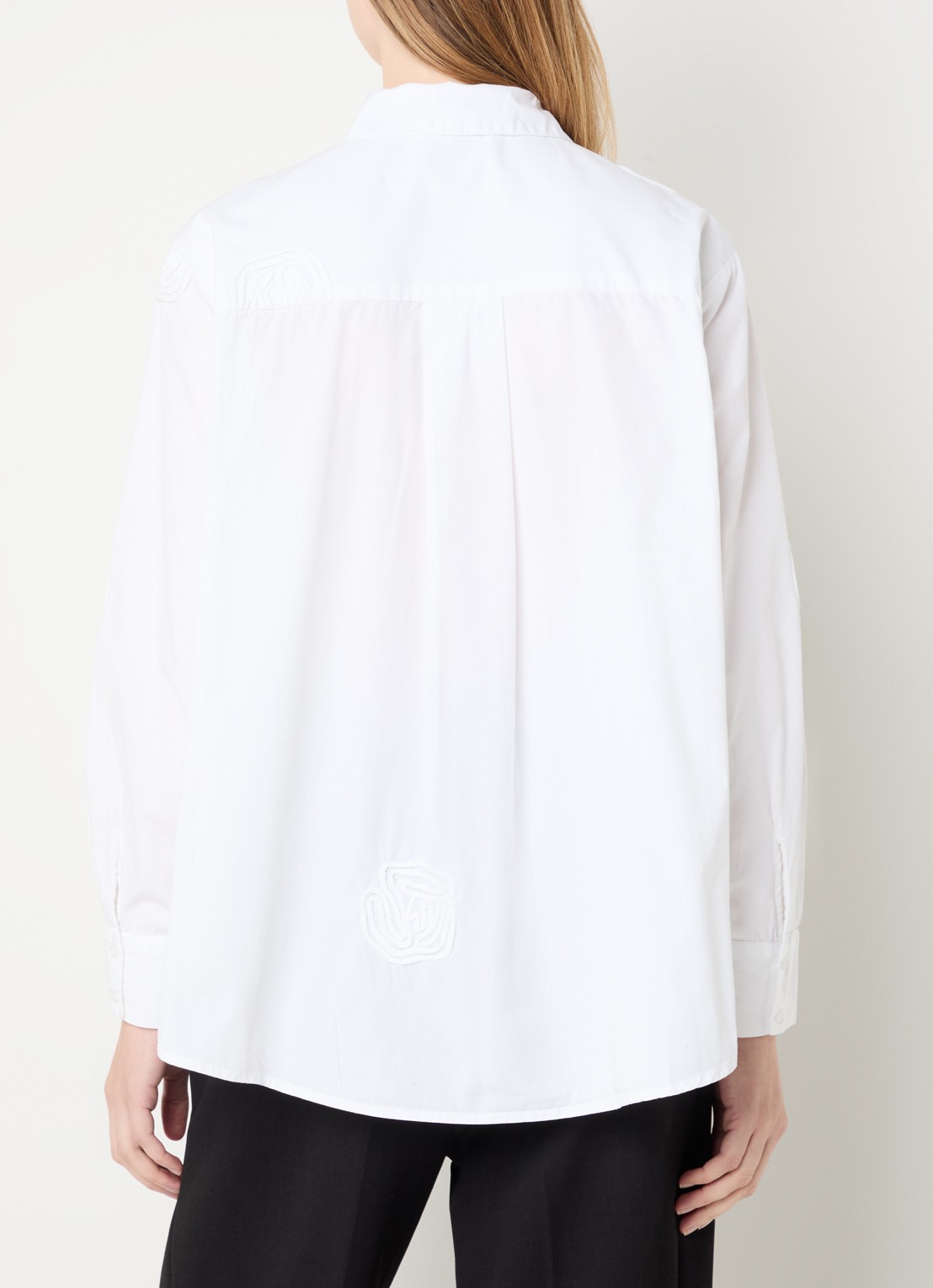 Neo Noir Dalma Dori blouse met applicatie - achterkant wit
