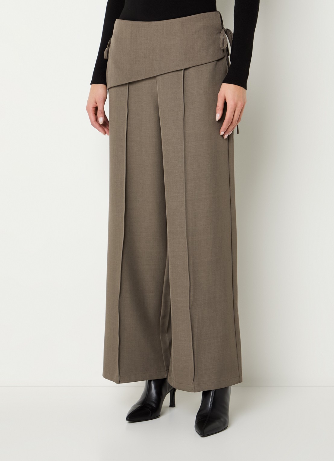 Neo Noir Deani high waist wide fit pantalon  - detail 2 taupe