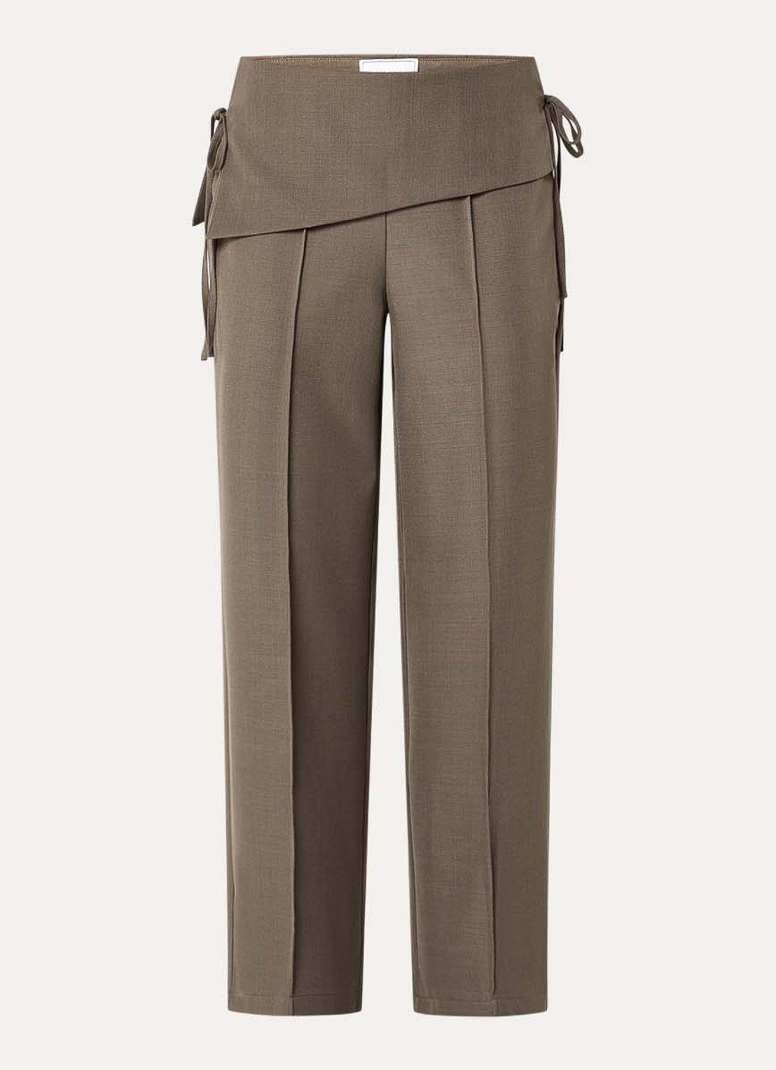 Neo Noir Deani high waist wide fit pantalon  - voorkant 3 taupe