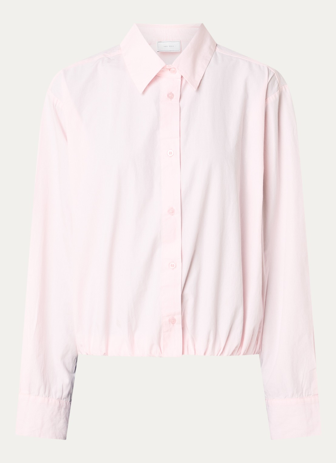 Neo Noir Emmana blouse met pofmouw - voorkant 3 lichtroze