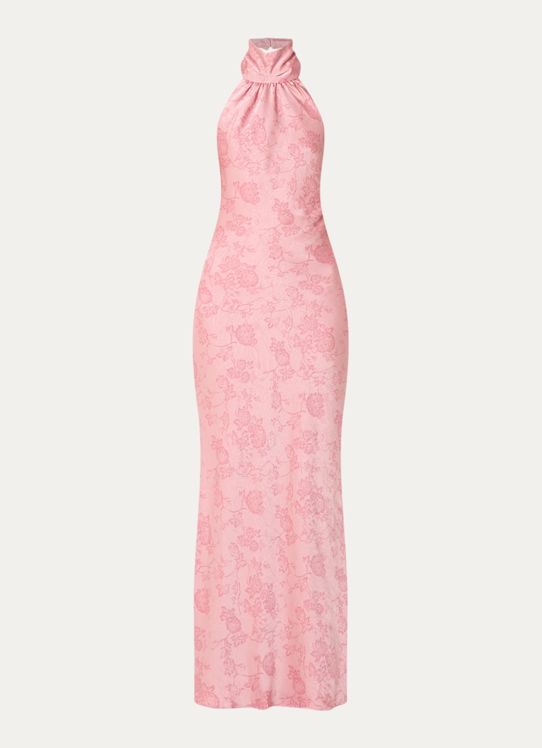 Neo Noir Fiona maxi jurk met print - voorkant 3 lichtroze