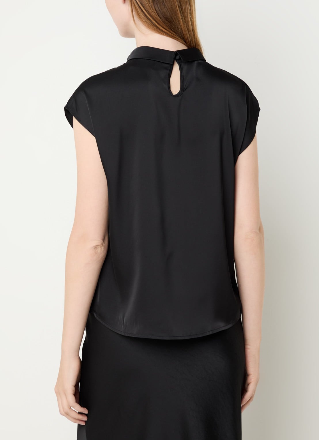 Neo Noir Fleur tuniek van satijn - achterkant 4 zwart