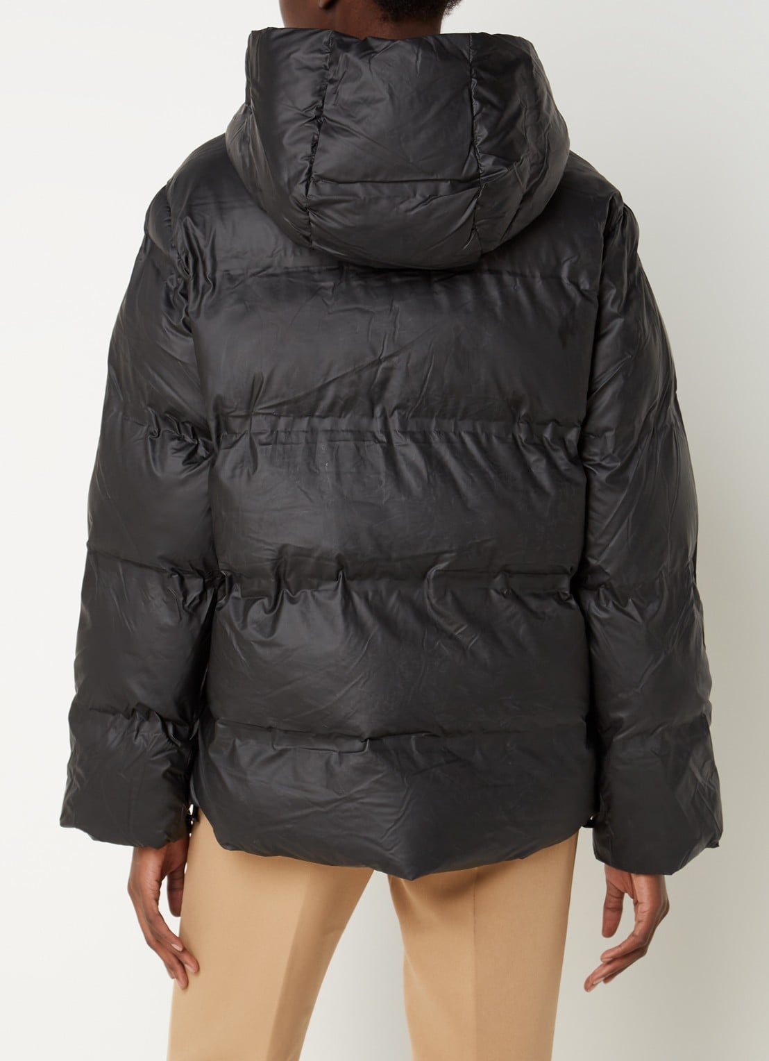 Neo Noir Fox puffer jack met afneembare capuchon - achterkant 4 zwart