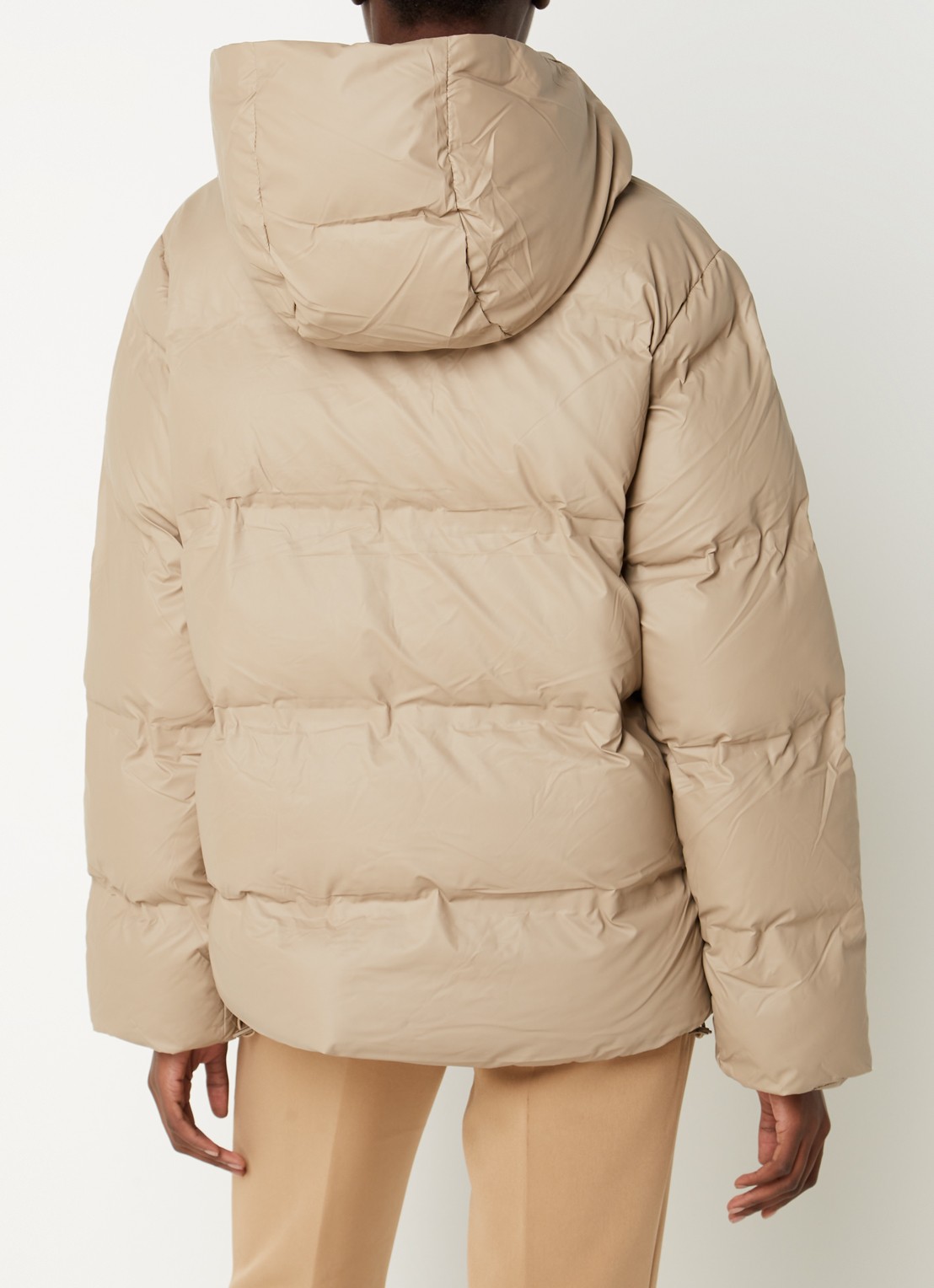 Neo Noir Fox puffer jack met afneembare capuchon - achterkant 5 khaki
