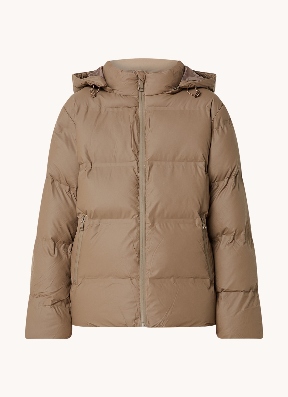 Neo Noir Fox puffer jack met afneembare capuchon - voorkant 3 bruin