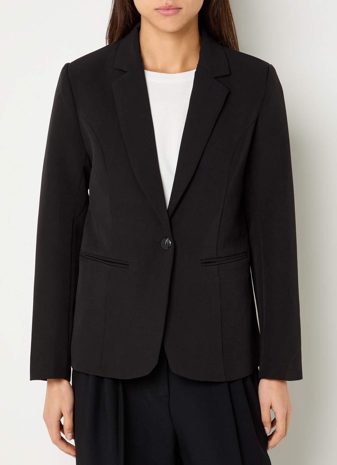 Neo Noir Francine blazer met schoudervulling - detail 4 zwart