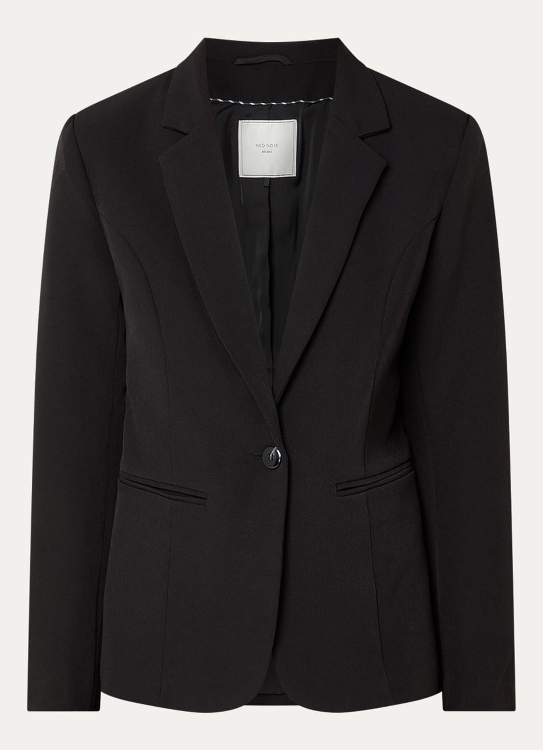 Neo Noir Francine blazer met schoudervulling - voorkant zwart