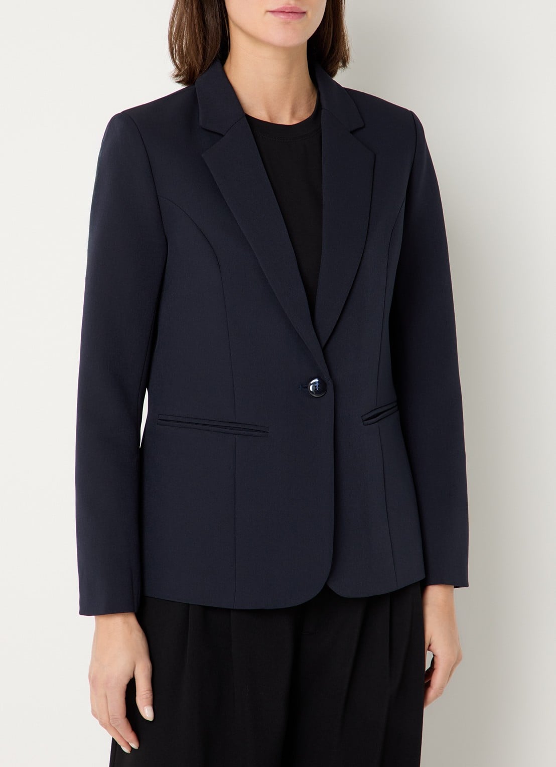 Neo Noir Francine blazer met schoudervulling - detail 4 donkerblauw