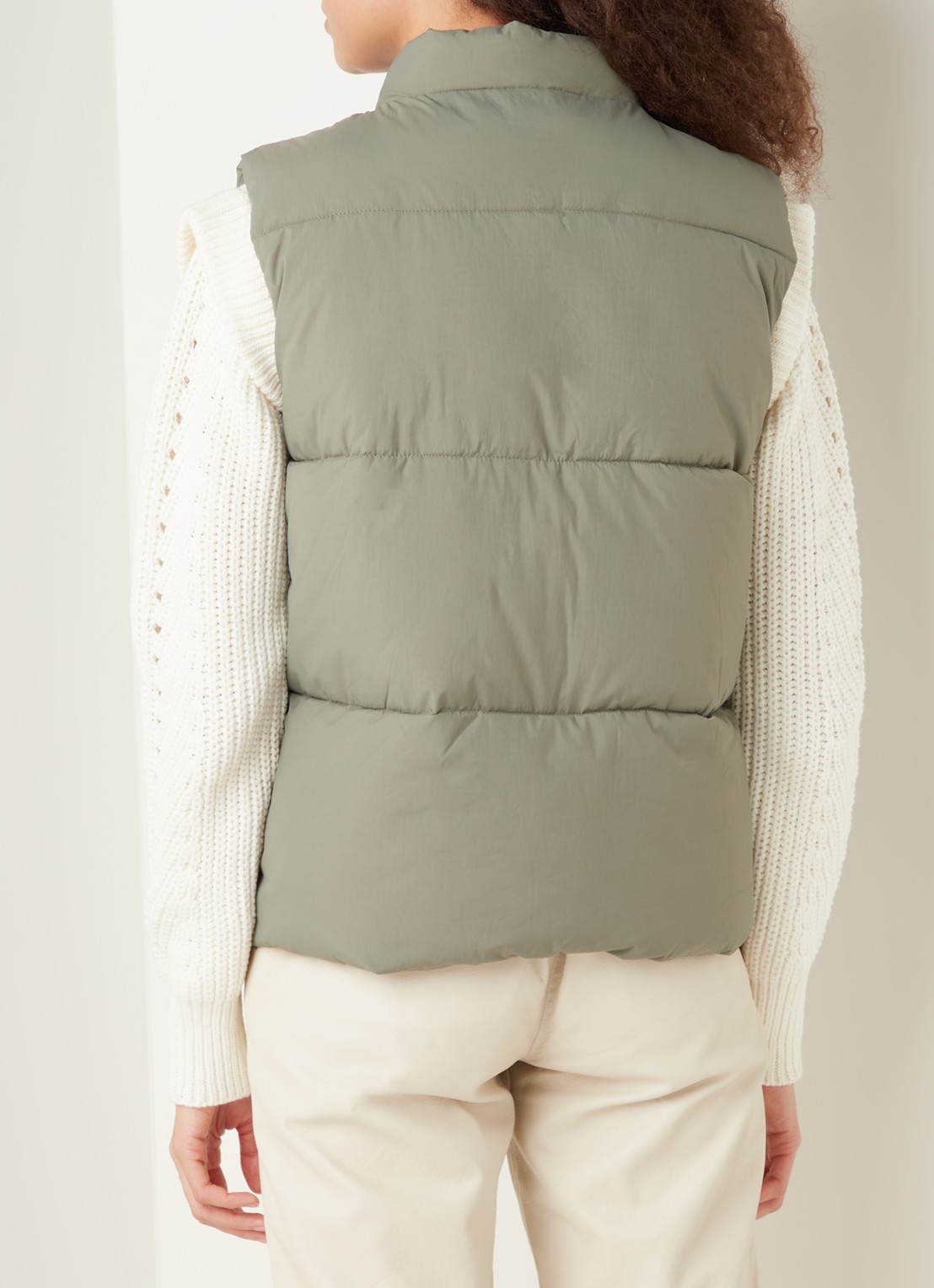 Neo Noir Frankie gewatteerde bodywarmer met steekzakken - achterkant 2 grijs