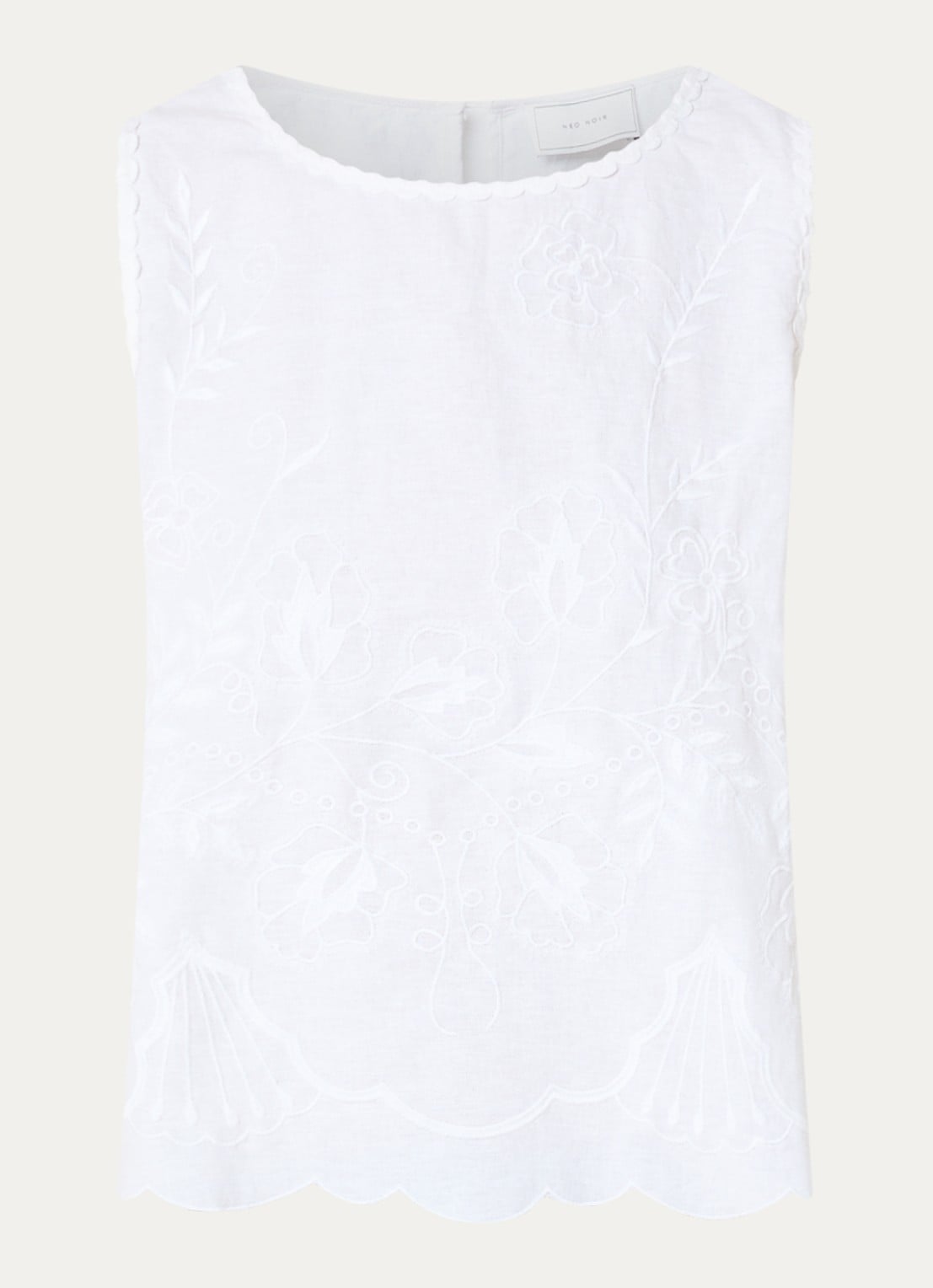 Neo Noir Kaelin top met bloemenprint - voorkant wit