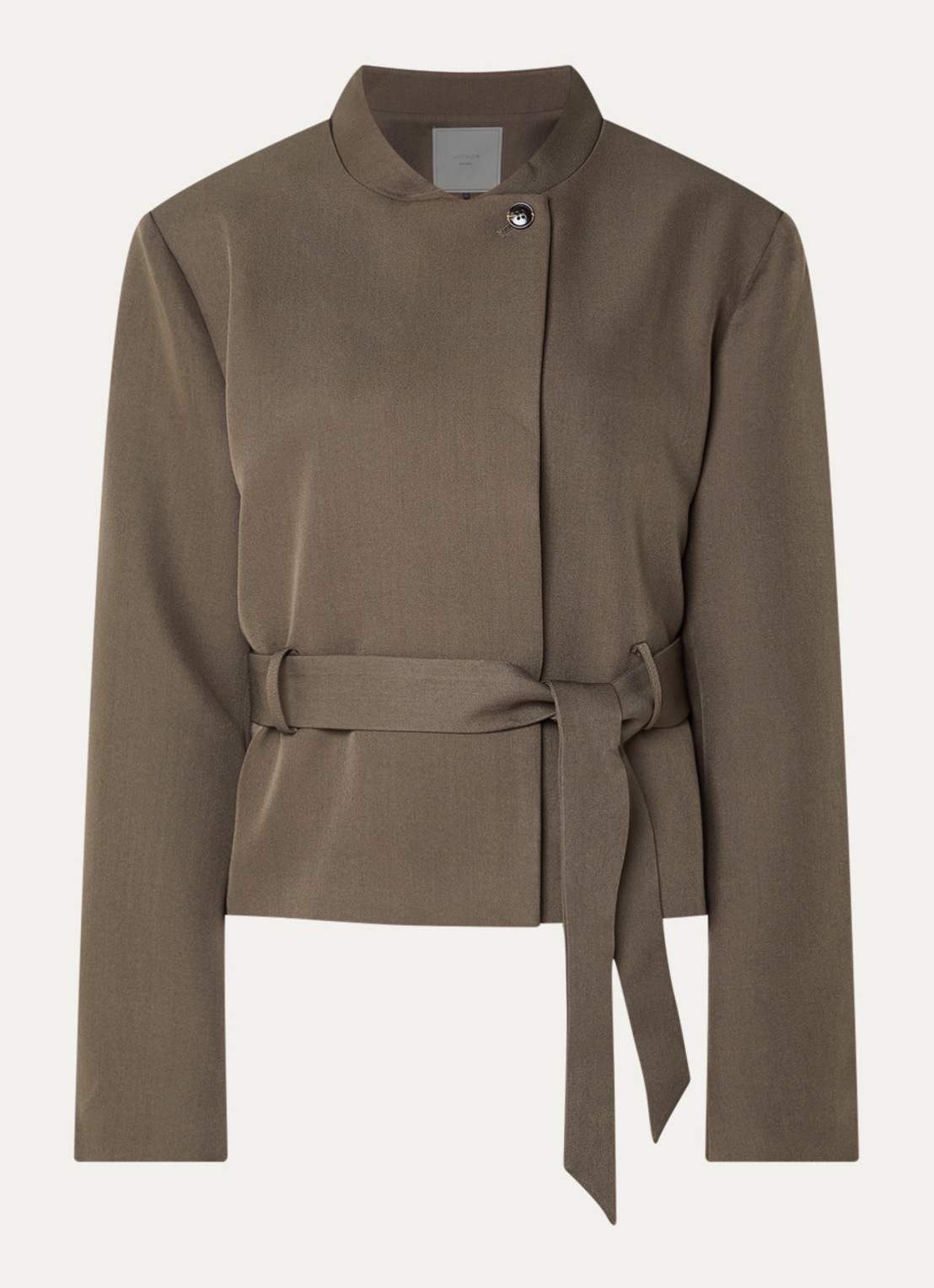 Neo Noir Kailyn blazer met ceintuur - voorkant 2 bronsgroen