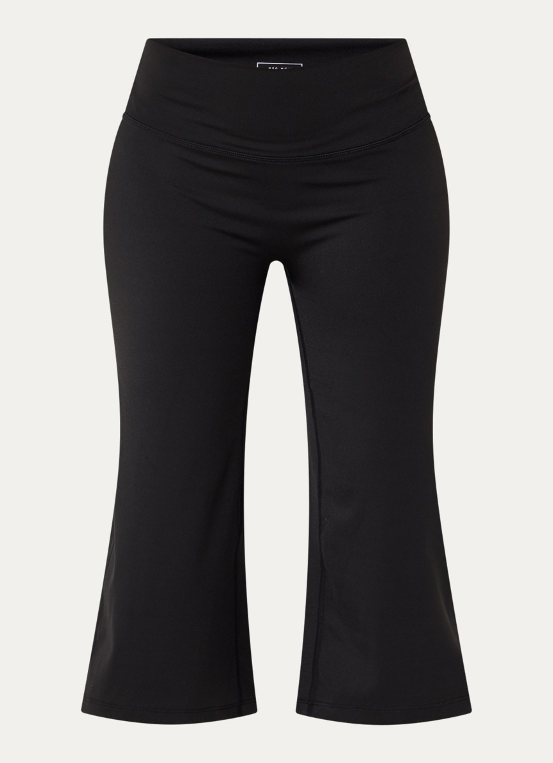 Neo Noir Lauri high waist straight fit korte broek met stretch - voorkant 3 zwart