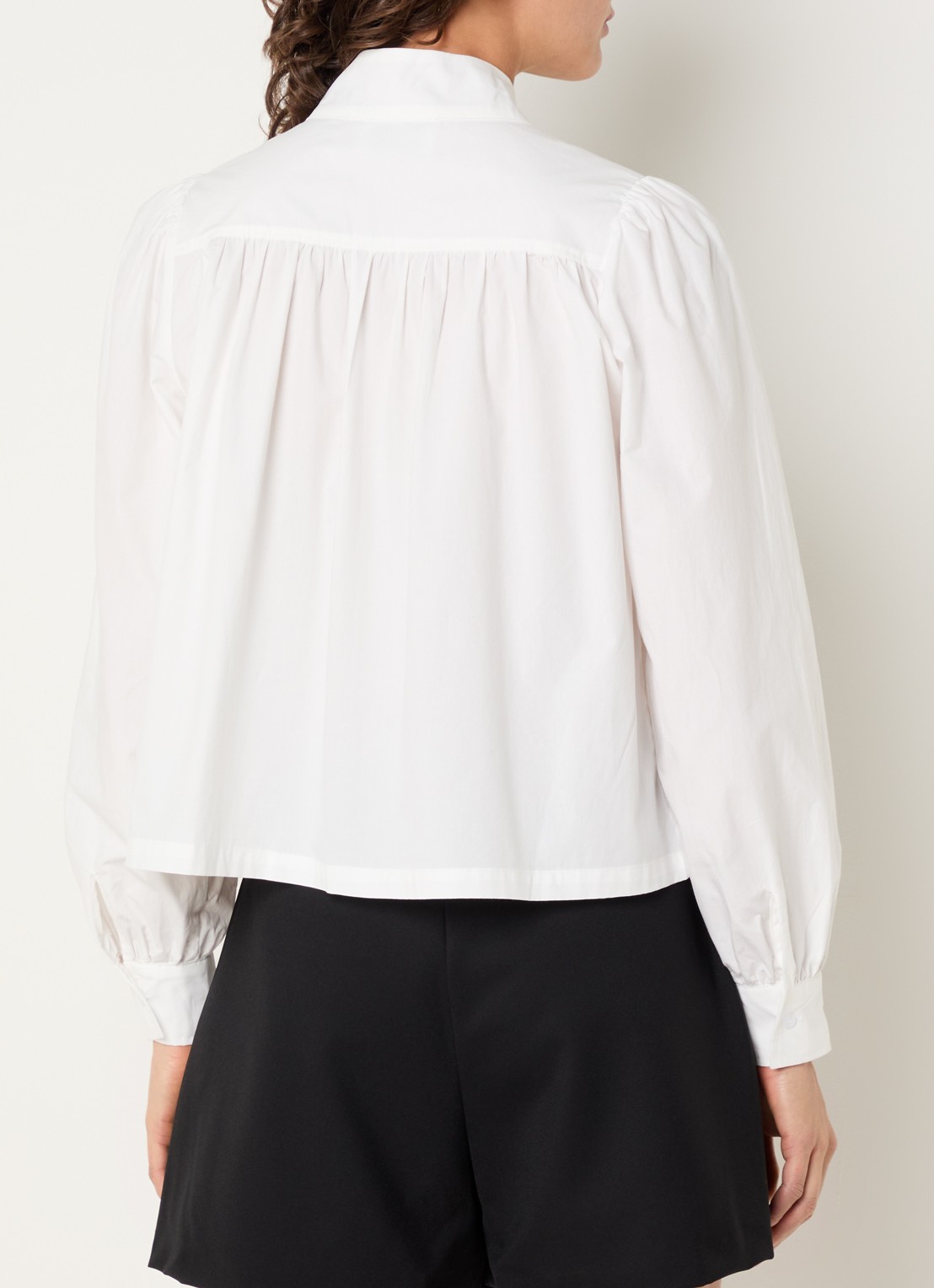 Neo Noir Melya blouse met opstaande kraag - achterkant 4 wit