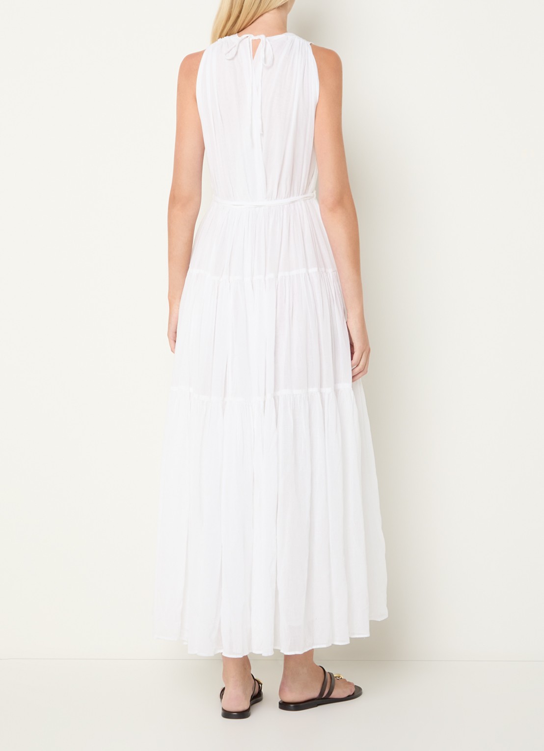 Neo Noir Misha maxi jurk met V-hals - achterkant 4 wit