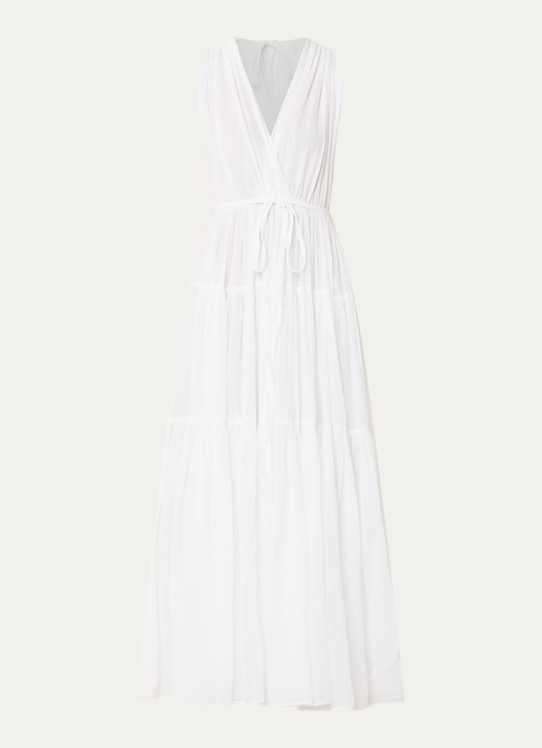 Neo Noir Misha maxi jurk met V-hals - voorkant wit