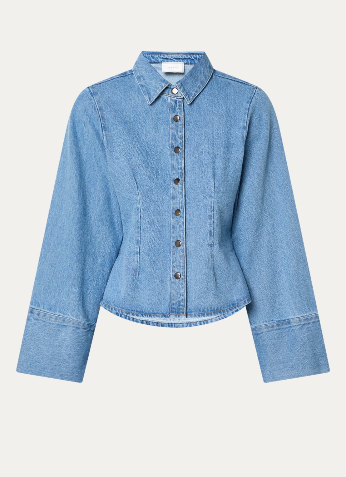 Neo Noir Rosa blouse van denim - voorkant 3 blauw