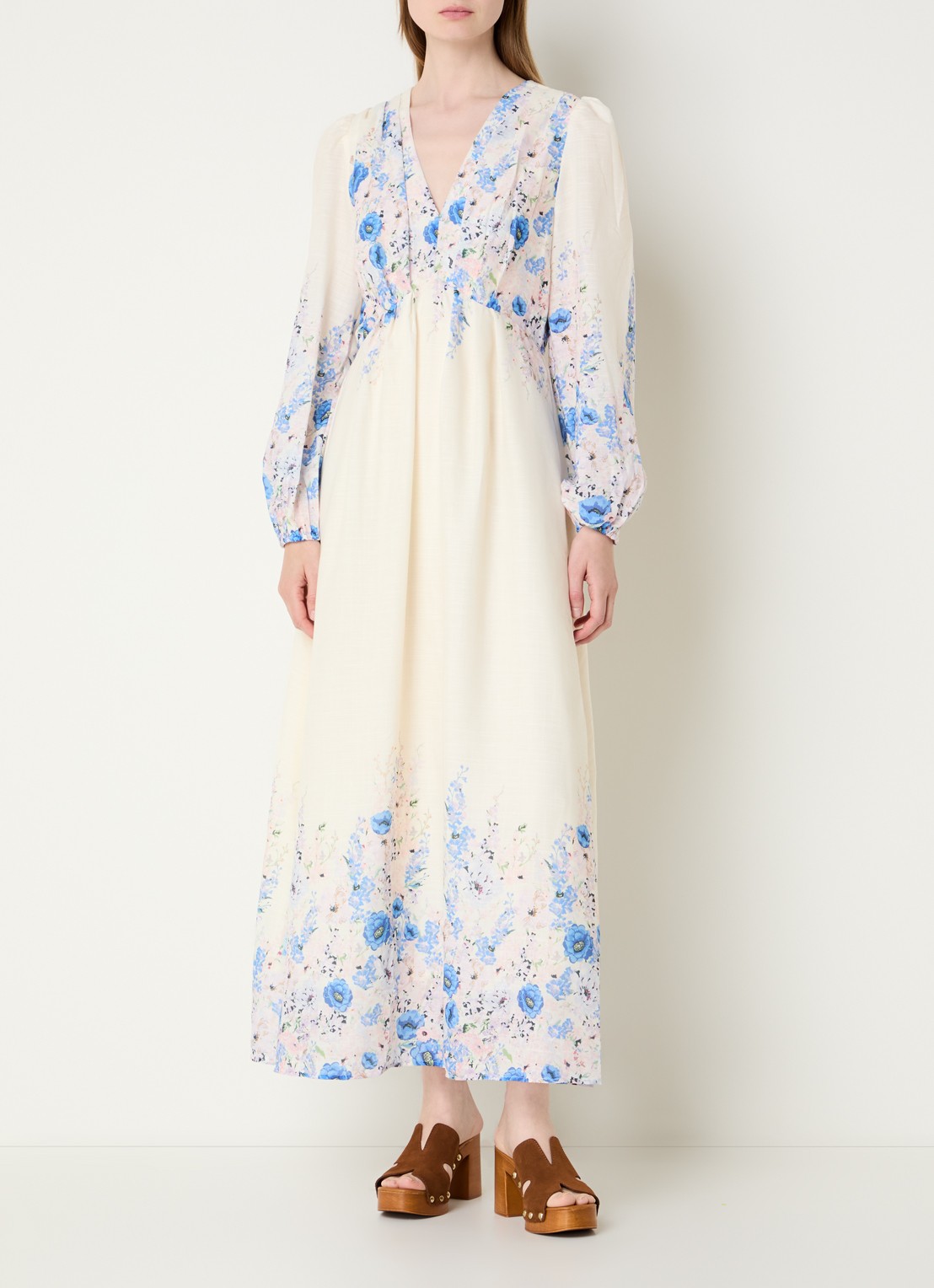 Neo Noir Silfi maxi tuniekjurk met print - detail 4 creme