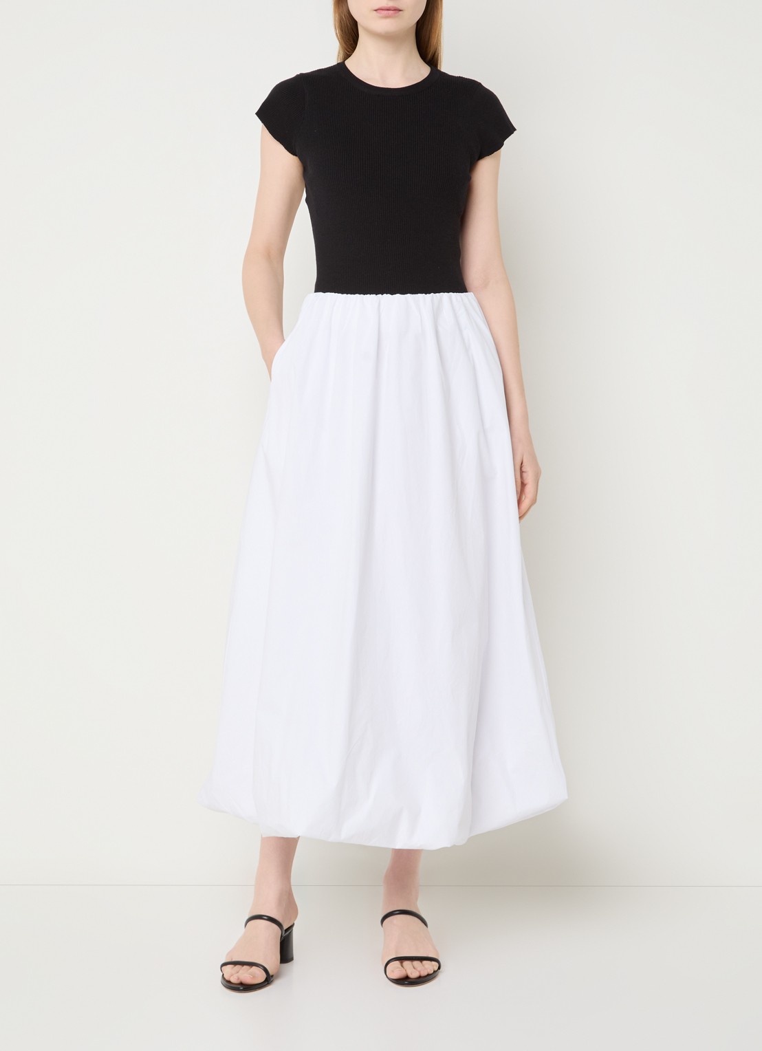 Neo Noir Tirra top met ribstructuur - voorkant 2 zwart