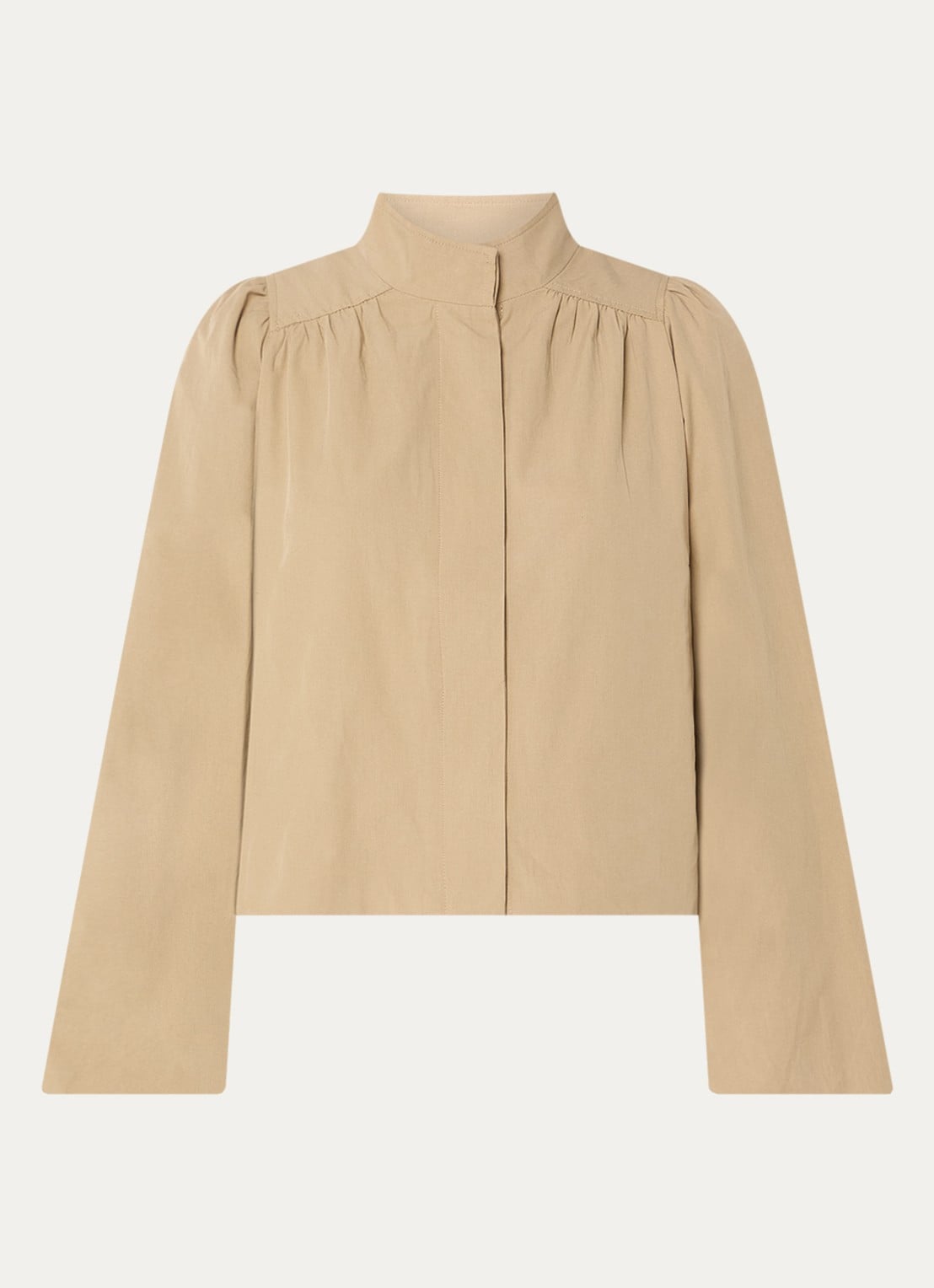 Neo Noir Tirsa trenchcoat met steekzakken - voorkant 3 beige