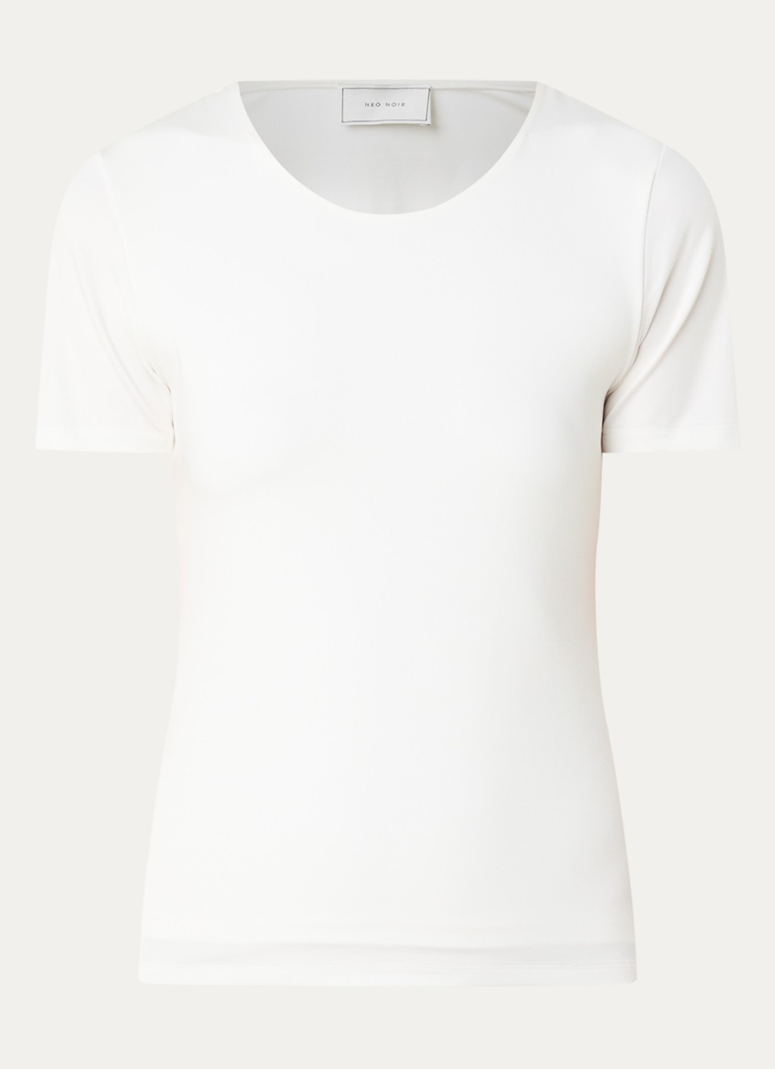 Neo Noir Verna T-shirt van jersey - voorkant 3 gebroken wit