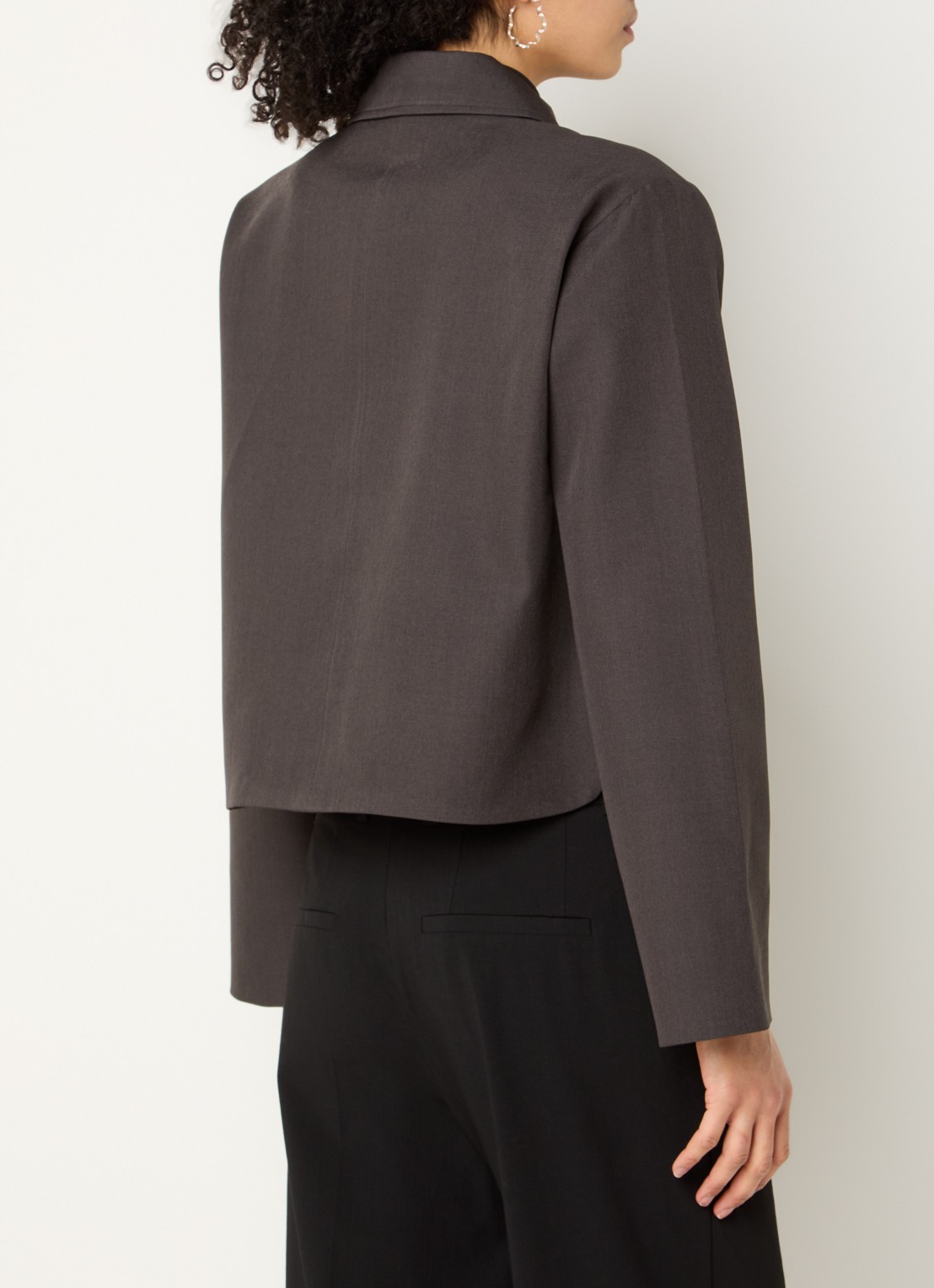 Neo Noir Vianney cropped jack met steekzakken - achterkant antraciet