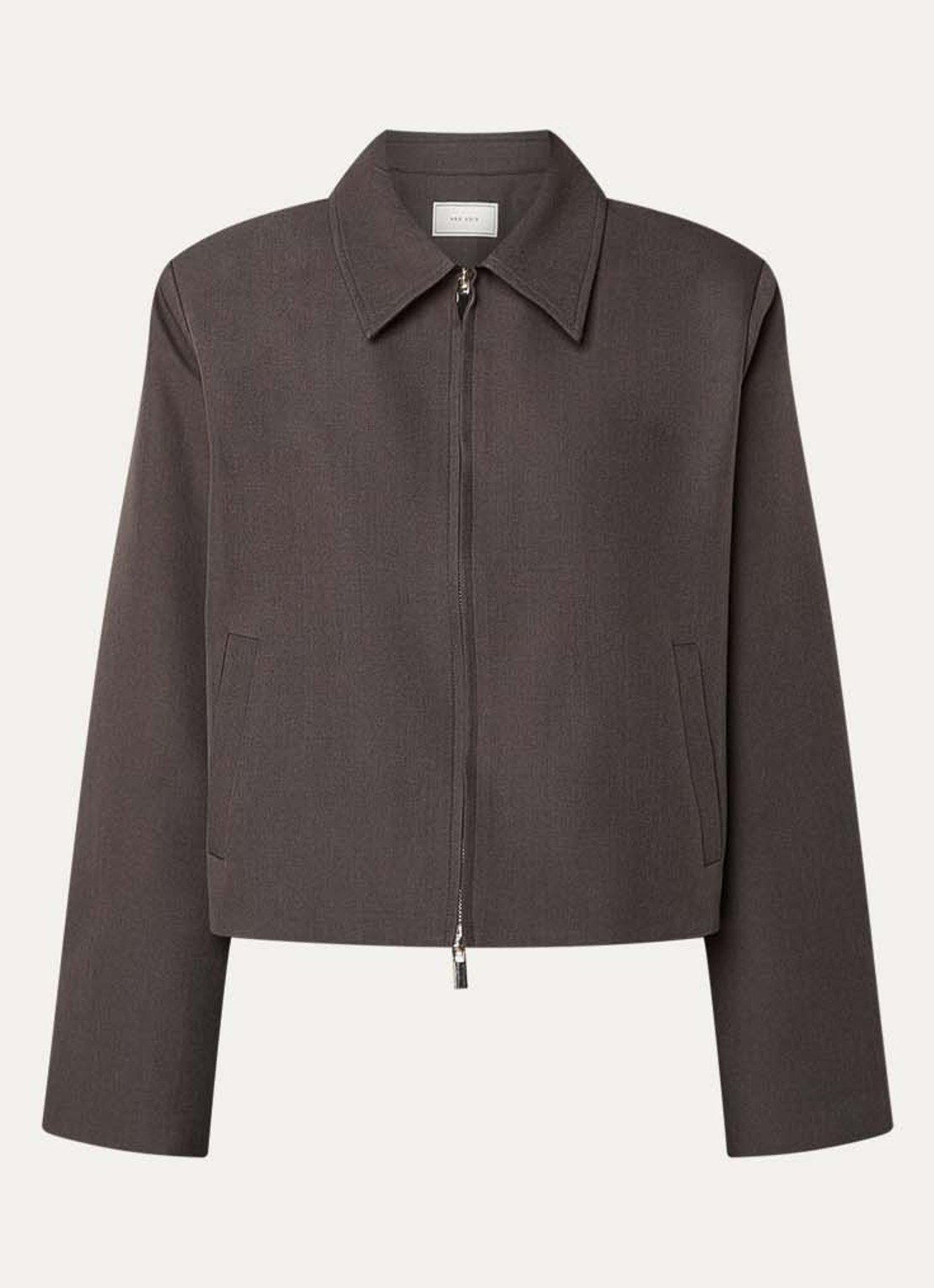 Neo Noir Vianney cropped jack met steekzakken - voorkant 3 antraciet