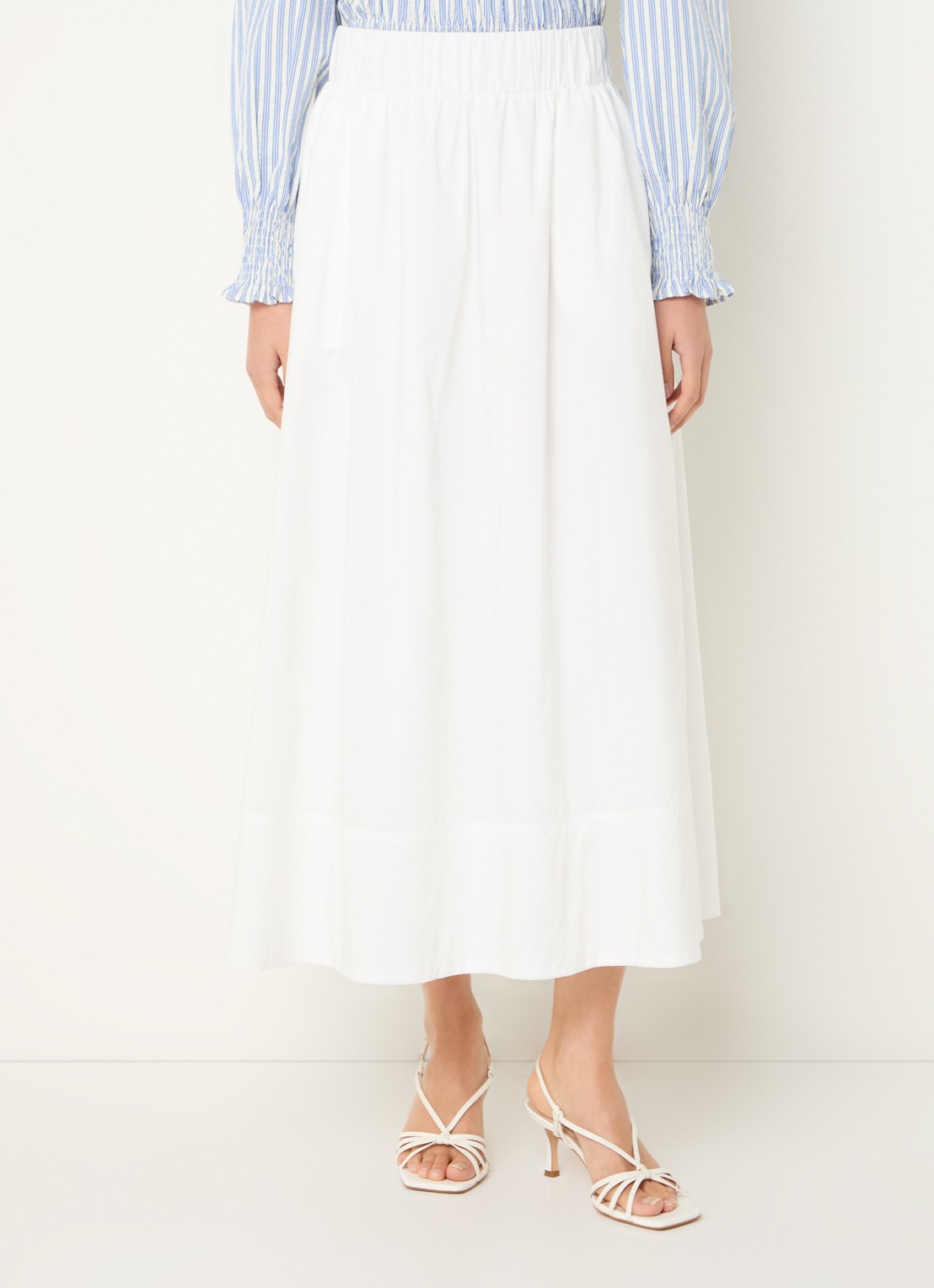 Neo Noir Yara midi rok  - detail 2 wit