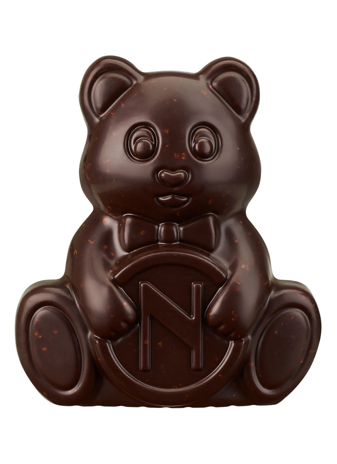 Neuhaus Bear pure chocoladereep met gezouten karamel 100 gram - voorkant 3 beige