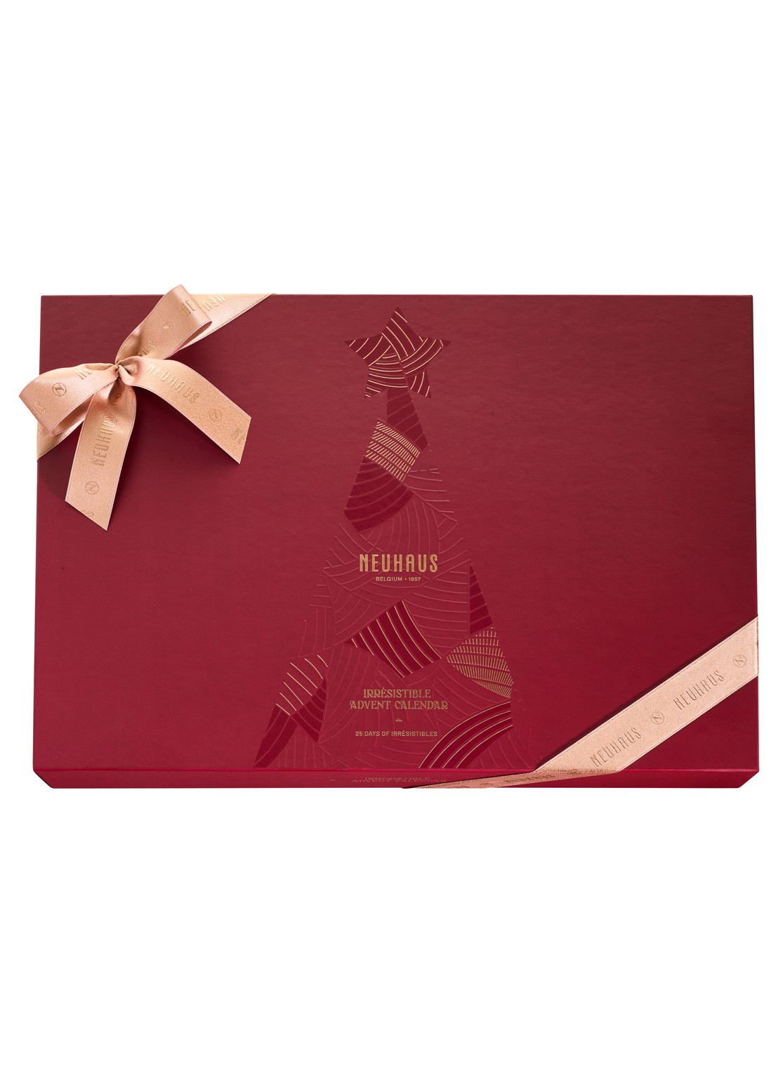 Neuhaus Irrésistible adventskalender met chocolade - 25 dagen - achterkant 6 rood